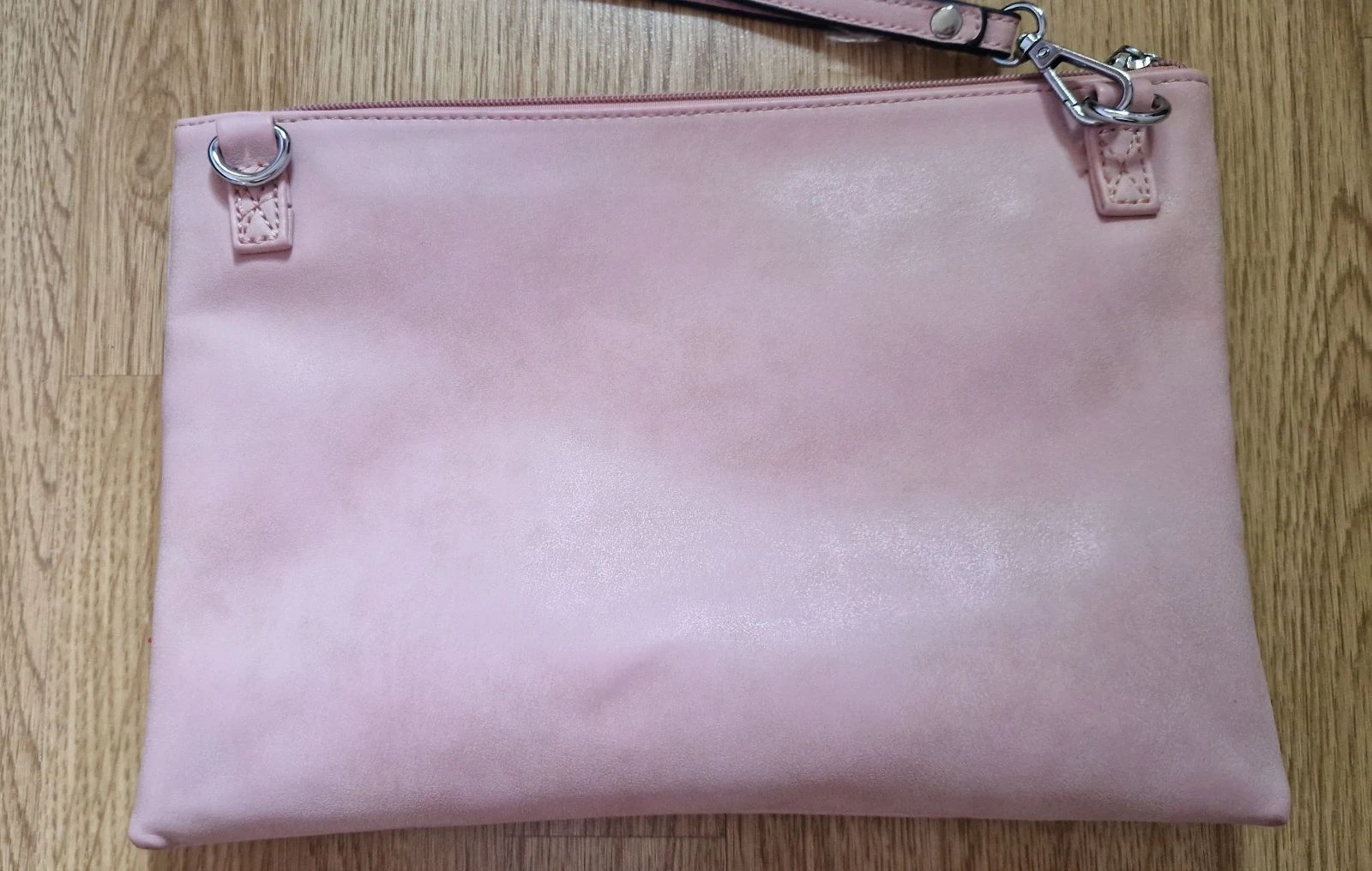 Bolso de mano rosa con pedrería plateada, correa desmontable – photo 6